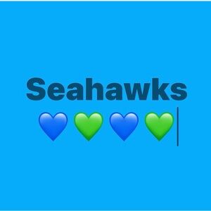 Seahawks Blue and Green Graphic Tee